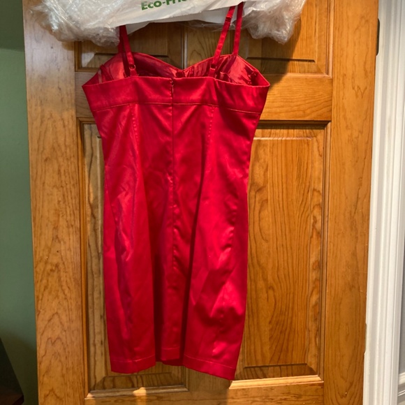 Red Cocktail Dress Brand: Twentyone Adjustable Straps Size M - Picture 3 of 6